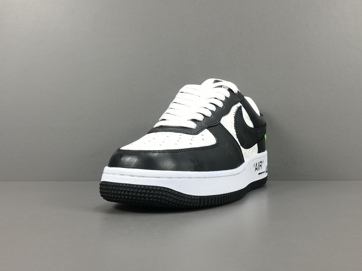 LOUIS VUITTON NIKE AIR FORCE 1 LOW VIRGIL BY VIRGIL ABLOH WHITE BLACK