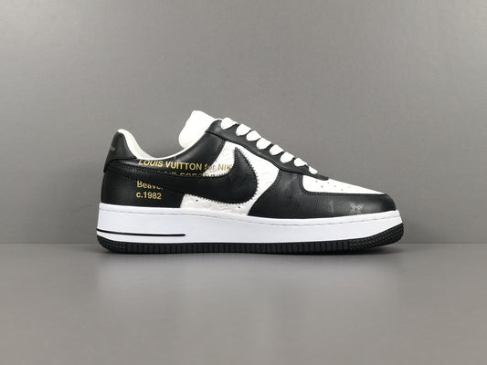 LOUIS VUITTON NIKE AIR FORCE 1 LOW VIRGIL BY VIRGIL ABLOH WHITE BLACK